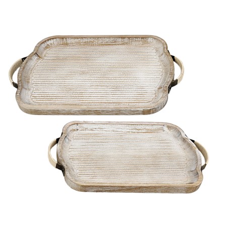 Jeux de plateaux Romimex Naturel Bois 2 Pièces de Romimex, Plats et plateaux - Réf : D1618376, Prix : 69,85 €, Remise : %