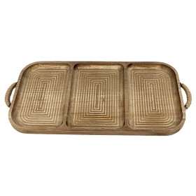 Tray Romimex Natural Wood 55 x 2 x 26 cm by Romimex, Plates and dishes - Ref: D1618378, Price: 49,28 €, Discount: %