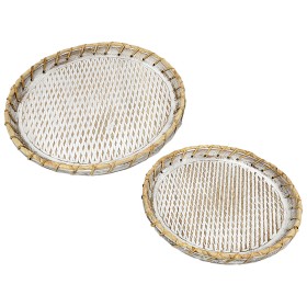 Set of trays Romimex Natural Wood 2 Pieces by Romimex, Plates and dishes - Ref: D1618384, Price: 91,42 €, Discount: %