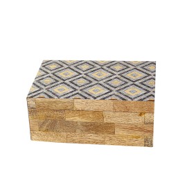 Caja-Joyero Romimex Marrón Negro Resina Madera MDF 18 x 8 x 13 cm de Romimex, Cajas - Ref: D1618385, Precio: 26,74 €, Descuen...