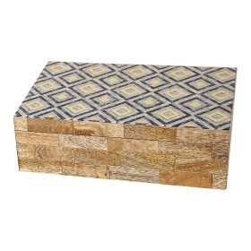 Jewelry box Romimex Brown Black Resin MDF Wood 23 x 8 x 15 cm by Romimex, Boxes - Ref: D1618386, Price: 46,22 €, Discount: %