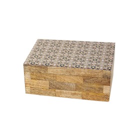 Caja Decorativa Romimex Marrón Beige Resina Madera MDF 18 x 8 x 13 cm de Romimex, Cajas - Ref: D1618387, Precio: 26,74 €, Des...