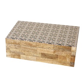 Caixa Decorativa Romimex Castanho Bege Resina Madeira MDF 23 x 8 x 15 cm de Romimex, Caixas - Ref: D1618388, Preço: 46,22 €, ...