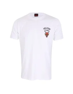 Camiseta de Manga Corta Cállate la Boca Beige | Tienda24 Tienda24.eu