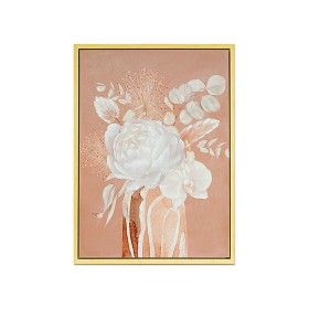 Cadre Romimex Tuile Toile Fleurs 60 x 80 x 4 cm de Romimex, Impressions sur toile - Réf : D1618428, Prix : 99,23 €, Remise : %