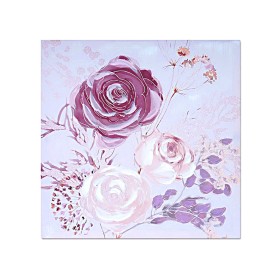 Cadre Romimex Rose Toile Roses 60 x 60 x 3 cm de Romimex, Impressions sur toile - Réf : D1618439, Prix : 45,18 €, Remise : %