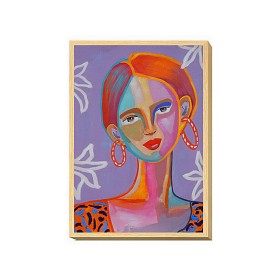 Painting Romimex Multicolour Canvas Lady 50 x 70 x 4 cm by Romimex, Prints on Canvas - Ref: D1618447, Price: 90,90 €, Discoun...