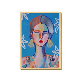 Painting Romimex Multicolour Canvas Lady 50 x 70 x 4 cm by Romimex, Prints on Canvas - Ref: D1618448, Price: 90,90 €, Discoun...