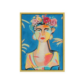 Painting Romimex Multicolour Canvas Lady 50 x 70 x 4 cm by Romimex, Prints on Canvas - Ref: D1618449, Price: 90,90 €, Discoun...