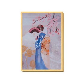 Cuadro Romimex Multicolor Lienzo Geisha 50 x 70 x 4 cm de Romimex, Impresiones sobre lienzo - Ref: D1618452, Precio: 94,31 €,...