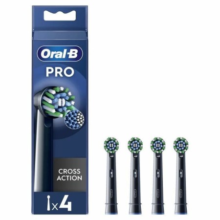 Cabeça de Substituição Oral-B Pro Cross action Preto 4 Unidades de Oral-B, Escovas de dentes elétricas e acessórios - Ref: S7...