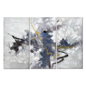 Jeu de 3 tableaux Romimex Gris Toile 80 x 120 x 3 cm de Romimex, Peintures - Réf : D1618506, Prix : 224,21 €, Remise : %