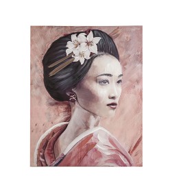 Cadre Huile Romimex Rose Toile Geisha 80 x 120 x 3 cm de Romimex, Peintures - Réf : D1618524, Prix : 87,31 €, Remise : %