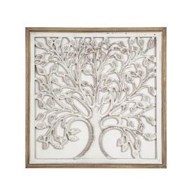 Wall Decoration Romimex White Natural MDF Wood 60 x 60 x 4 cm by Romimex, Wall Pediments - Ref: D1618531, Price: 121,19 €, Di...