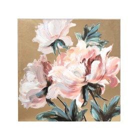 Cadre Huile Romimex Toile Fleurs 100 x 100 x 4 cm de Romimex, Peintures - Réf : D1618549, Prix : 108,88 €, Remise : %