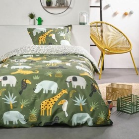 Housse de Couette TODAY Happy 4.9 Vert 140 x 200 cm de TODAY, Couettes et housses de couette - Réf : S7192546, Prix : 34,68 €...