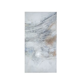 Cuadro Óleo Romimex Blanco Beige Gris Lienzo Abstracto 60 x 120 x 4 cm de Romimex, Pinturas artísticas - Ref: D1618563, Preci...