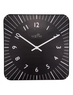 Reloj de Pared Blanco Madera Cristal 22 x 22 x 4,5 cm | Tienda24 Tienda24.eu