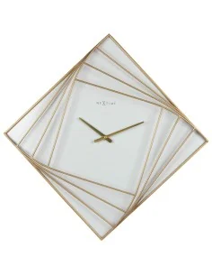 Reloj de Pared DKD Home Decor Blanco Marrón Madera Casas Urbano 20 x 4 x 30 cm | Tienda24 Tienda24.eu