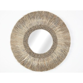 Wall mirror Romimex Natural Natural Fibre 70 x 70 x 3 cm Circular by Romimex, Wall-Mounted Mirrors - Ref: D1618616, Price: 89...