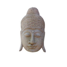 Büste Romimex Beige Holz Buddha von Romimex, Sammlerstücke - Ref: D1618643, Preis: 91,42 €, Rabatt: %