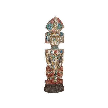 Sculpture Romimex Yellow Red Green Suar wood 33 x 157 x 33 cm Tribal by Romimex, Sculptures - Ref: D1618692, Price: 470,52 €,...