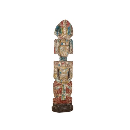 Sculpture Romimex Yellow Red Green Suar wood 33 x 180 x 33 cm Tribal by Romimex, Sculptures - Ref: D1618693, Price: 582,40 €,...