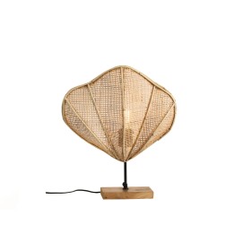 Desk lamp Romimex Natural Rattan 30 x 30 x 15 cm by Romimex, Bedside and Table Lamps - Ref: D1618749, Price: 105,81 €, Discou...