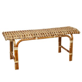 Bench Romimex Natural Rattan 110 x 50 x 40 cm by Romimex, Benches - Ref: D1618793, Price: 259,12 €, Discount: %