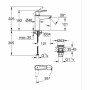 Mischbatterie Grohe Start M Matte Hinterseite von Grohe, Waschtischarmaturen - Ref: S7193474, Preis: 130,41 €, Rabatt: %