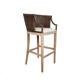 Banqueta Romimex Castanho Natural Rotim Teca 58 x 110 x 60 cm de Romimex, Banquetas - Ref: D1618812, Preço: 348,52 €, Descont...