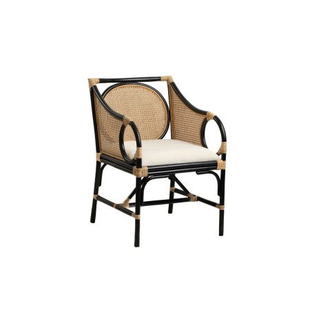 Siège Romimex Noir Naturel Rotin 53 x 86 x 63 cm de Romimex, Chaises - Réf : D1618815, Prix : 398,33 €, Remise : %