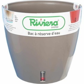 Vaso Autoirrigante Riviera Con riserva d'acqua Taupé polipropilene Rotondo Ø 36 x 33 cm di Riviera, Vasi tradizionali - Rif: ...