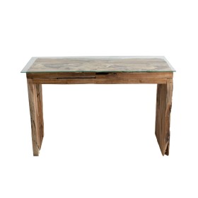 Consola Romimex Natural Vidro Teca 120 x 75 x 35 cm de Romimex, Jogos de móveis - Ref: D1618829, Preço: 501,32 €, Desconto: %