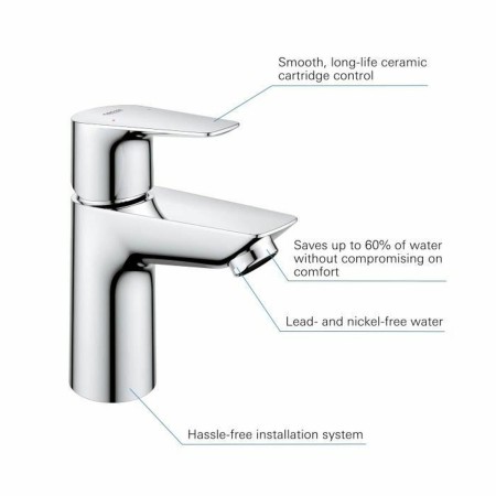 Torneira Monocomando Grohe Start Edge Latão de Grohe, Torneiras de lavatórios - Ref: S7193739, Preço: 90,23 €, Desconto: %