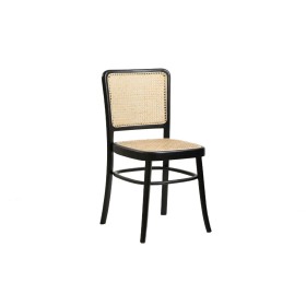 Chair Romimex Black Natural Rattan Teak 44 x 89 x 53 cm by Romimex, Dining Chairs - Ref: D1618833, Price: 322,11 €, Discount: %