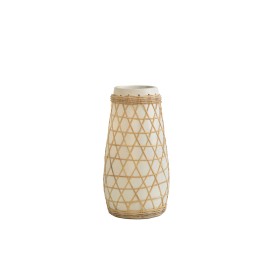 Vase Romimex White Ceramic Rattan 20 x 40 x 20 cm by Romimex, Vases - Ref: D1618840, Price: 71,87 €, Discount: %