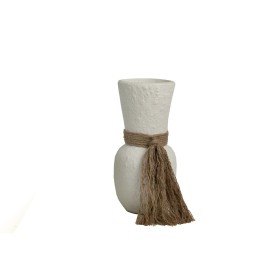 Vase Romimex White Ceramic Rope 15 x 30 x 15 cm by Romimex, Vases - Ref: D1618844, Price: 71,68 €, Discount: %