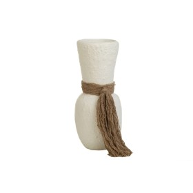 Vase Romimex White Ceramic Rope 15 x 40 x 15 cm by Romimex, Vases - Ref: D1618845, Price: 87,53 €, Discount: %