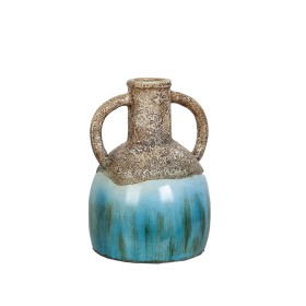 Vaso Alexandra House Living Azzurro Marrone Terracotta 20 x 30 x 20 cm Con manici di Alexandra House Living, Vasi - Rif: D161...