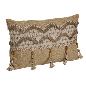 Cushion Romimex Beige Tassels 30 x 8 x 50 cm Embroidery by Romimex, Cushions - Ref: D1618869, Price: 24,04 €, Discount: %