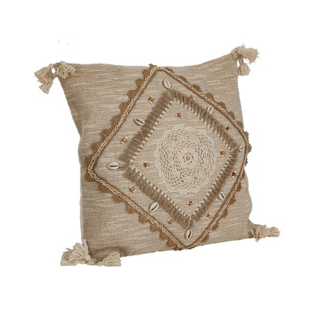 Coussin Romimex Beige 45 x 8 x 45 cm Broderie de Romimex, Coussins - Réf : D1618874, Prix : 28,74 €, Remise : %