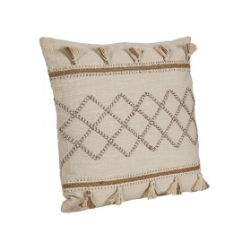 Cushion Romimex Cream Tassels 45 x 8 x 45 cm Embroidery by Romimex, Cushions - Ref: D1618881, Price: 43,12 €, Discount: %