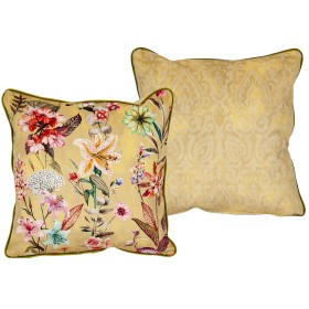 Coussin Romimex Jaune 45 x 45 x 12 cm de Romimex, Coussins - Réf : D1618907, Prix : 23,76 €, Remise : %