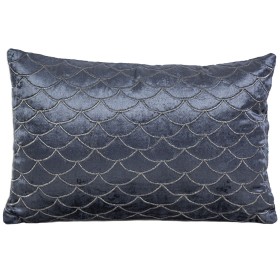 Coussin Romimex Bleu foncé Velours 45 x 10 x 30 cm Broderie de Romimex, Coussins - Réf : D1618919, Prix : 25,03 €, Remise : %