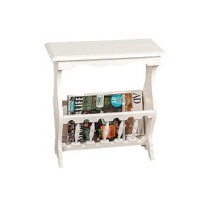 Coffee Table Romimex White Mindi wood 50 x 52 x 25 cm by Romimex, Magazine Files - Ref: D1618947, Price: 210,93 €, Discount: %