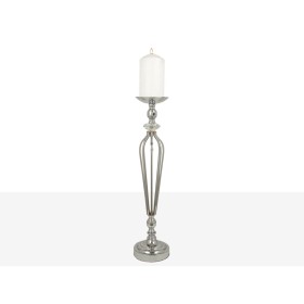 Candleholder Romimex Silver Metal Glass 16 x 57 x 16 cm by Romimex, Candelabras and candle holders - Ref: D1618957, Price: 74...