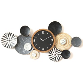 Horloge Murale Romimex Multicouleur Métal 128 x 64 x 7 cm de Romimex, Pendules murales - Réf : D1618966, Prix : 224,79 €, Rem...