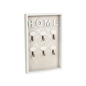 Porta-Chaves Romimex Branco Natural Madeira MDF 20 x 30 x 3 cm de Romimex, Ganchos para chaves - Ref: D1618975, Preço: 17,90 ...