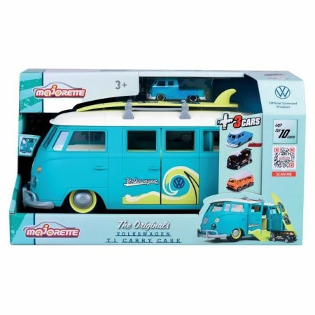 Spielset Fahrzeuge Majorette Volkswagen T1 Carry Case Blau von Majorette, Autos und Rennwagen - Ref: S7194425, Preis: 67,58 €...